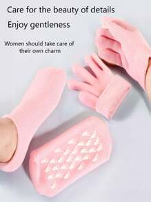 1 Pair Or Set Of Gel Hand Gloves & Foot Mask Leg Warmers, Soft Silicone Moisturizing & Nourishing Hand And Foot Care, Crack Prevention