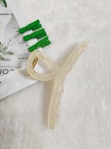 4 件复古搭配果冻色小巧简约爪夹，女士和女孩公主风格休闲发饰夏季发夹发夹发夹发夹发夹，学校用品，学院秋冬蝴蝶结度假装女士 - 彩色 - 查看 16