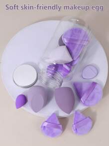 14pcs/Set Drift Bottle Makeup Sponge, Ultra Soft Sponge Puff In Jar, Dry & Wet Dual-Use Makeup Blender