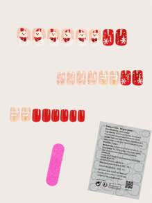 Nâng cấp diện mạo của bạn ngay lập tức với 24 chiếc móng tay hình vuông ngắn màu hồng, vàng lấp lánh, ngôi sao, cây thông Noel, ông già Noel kỳ quặc, bông tuyết trắng, móng tay giả sáng tạo, che phủ toàn bộ móng tay giả cho phụ nữ và trẻ em gái. Bao gồm 1 tờ keo dán và 1 tệp nhỏ, keo thạch được giao ngẫu nhiên - Nhiều màu - Xem 2