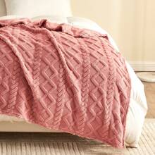 JULY 1 chiếc chăn lông cừu cho ghế dài, chăn dệt jacquard mềm mại ấm áp 3D trang trí nhà cửa, chăn ấm áp nhẹ, chăn có kết cấu thoải mái cho giường, chăn vải nỉ ấm áp mềm mại, cho ghế sofa, phòng ngủ, phòng khách, thoải mái toàn diện, chăn cho mùa thu và mùa đông, quà tặng Giáng sinh cho phụ nữ và trẻ em gái, chăn, chăn mềm mại ấm áp có thể giặt bằng máy, chăn sofa mềm mại, chăn cho phụ nữ, chăn Giáng sinh - Hồng - Xem 7