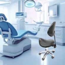 SENDERPICK Saddle Stool, Black Saddle Stool, Adjustable Saddle Stool - Black - View 2