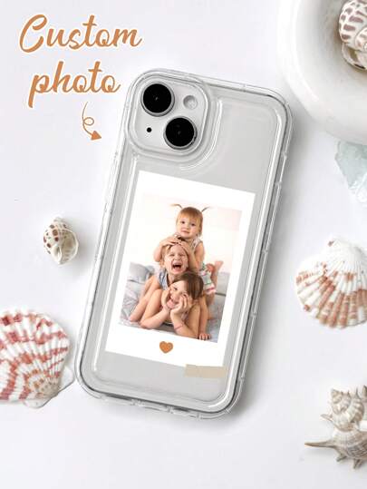 Cute DIY Phone Case Customized Phone Case 1pc Customized Photo Phone Case With Your Personal/Family/Couple/Holiday Photos, Compatible With IPhone 11, 12, 13, 14, 15, 16 Pro Max, Stylish, Colorful, Vintage, Contracted, Funny, Custom, Personalized, Unique, Customized, Ideal Gifts For Him, Ideal Gifts For Her, Boyfriend, Girlfriend, Family, Friends, Grandparents, Couple, For Anniversaries, For Birthdays, Season Picks, 2025phonecase, For Family, Spring Easter Gift Mom
