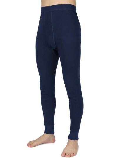 Men's Mid Weight Wicking Thermal Underwear Pants Classic Long Johns Bottoms Base Layer Warm Comfy For Cool Winter Spring Fall