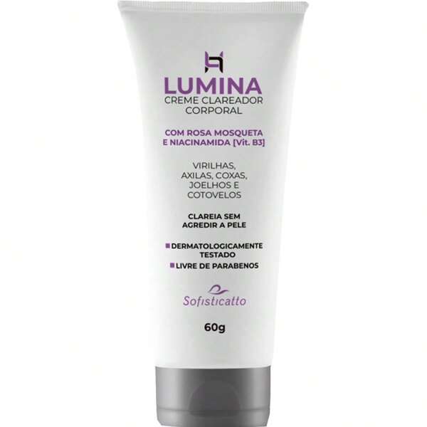 Creme Clareador Virilha Axila Suvaco Cotovelo Joelho Corporal Lumina 60g Festa Junina