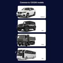 3 端口车载充电器，带 PD 充电功能，快速充电适配器兼容 iPhone、Android 手机，LED 电压显示，智能电流分配，过流和过压保护 - 黑色 - 查看 6