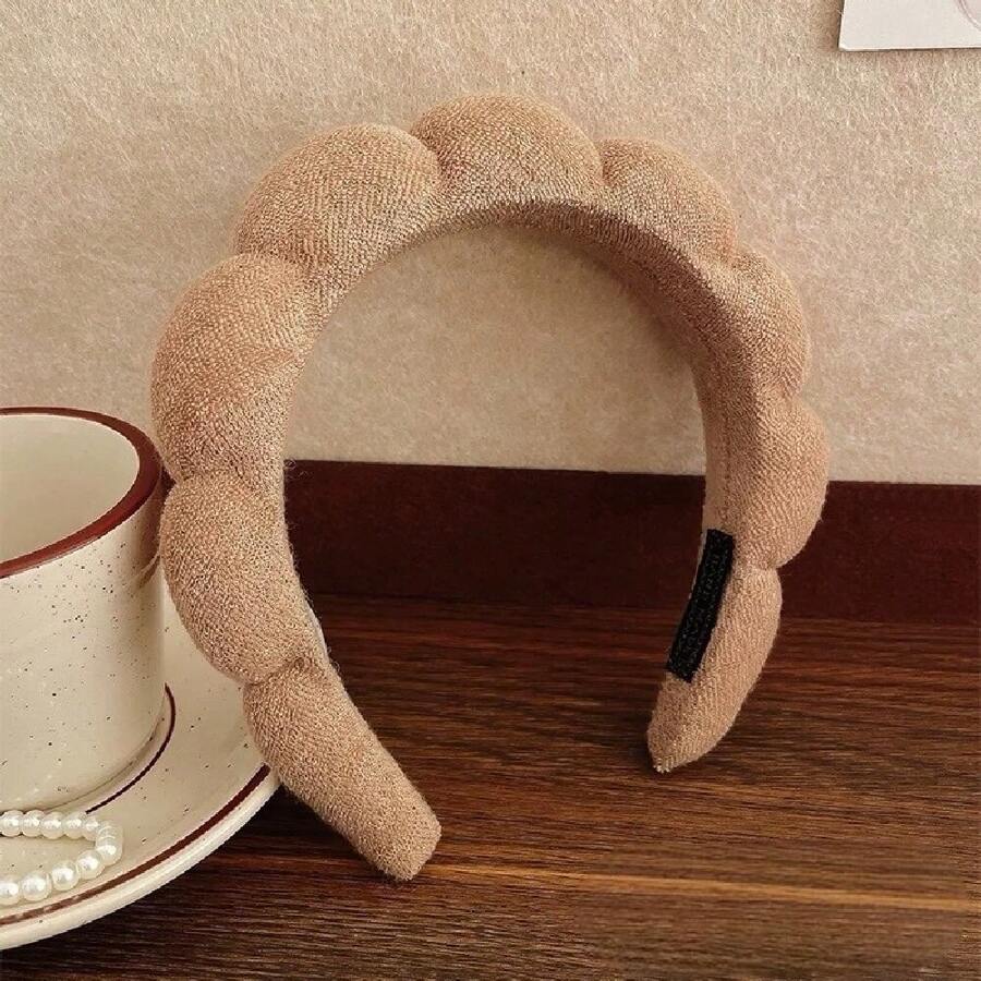 Minimalist Colorful Cloud Sponge Bands For Women Hair Accessories Autumn Winter Temperament Package - 咖啡棕 - 查看 1