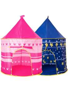 Castle Camping Kids Play Design Fun Hobby Princesses Princes - Blue - View 8