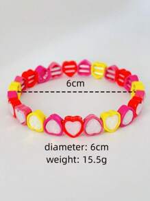 1 chiếc vòng tay hình trái tim đính đá thời trang và cao cấp dành cho nữ, phụ kiện hàng ngày và quà tặng cho các ngày lễ Valentine, Mẹ, Mẹ, Ngày của Mẹ, Quà tặng - Trộn và kết hợp vòng tay - Xem 8