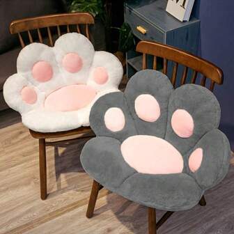 1 st tecknad björntass halv omlottkudde, kontorssittkudde, katttasskudde, heminredning, dekoration semesterkuddar kuddar för hemmet stolkudde stol stol kudde kontorsstol spelstol