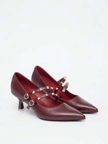 Plus Size Wide Fit Casual Fashion Mid Heel Pumps For Work And Daily Wear