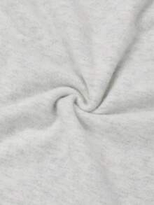 美式风格女式短款运动衫，修身剪裁，保暖内衬设计，独特 - 淺灰色 - 查看 3