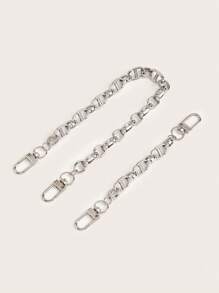 女士包包延长链 字母 D 设计链条延长器 简约金属包包链条配件 简约优雅银色/金色 女士礼物