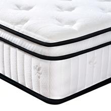 DlandHome 10/12" Innerspring Mattress, Boxed Mattress, Powerful Edge Support, Medium Firm 4 Mattress Sizes, In A Box, White - 12吋厚度 - 查看 5