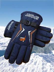 男女通用冬季手套，保暖内衬手套，适合户外运动、骑自行车、滑雪、冬季暖手器 - 彩色 - 查看 8