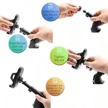 Car Phone Holder Universal Mount Mobile Cradle Windshield Dashboard Or Air Vent