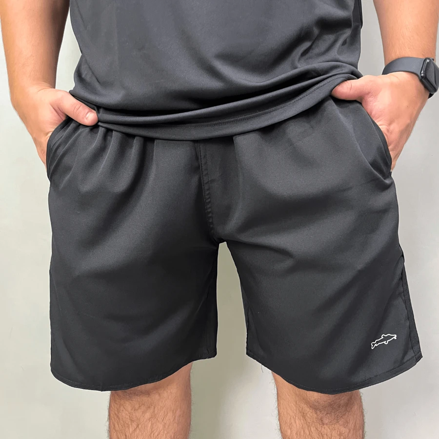 Tactel Plus Size Thick Shorts For Men, Preppy Bermuda Surf Beach Swimming Pool Quick Dry Gym - 黑色 - 查看 1