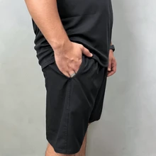 Tactel Plus Size Thick Shorts For Men, Preppy Bermuda Surf Beach Swimming Pool Quick Dry Gym - 黑色 - 查看 4