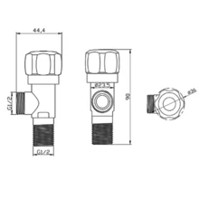 Hygienic Shower Valve Lever 1/4 Turn Metal - 銀色 - 查看 4