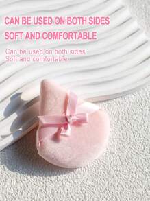 Weiche Samt-Schleifenband, Weich & Bequem Puderquaste, Dreieck & Fächerförmige Kristall Samt Puderquaste, Lose Puderquaste, Geschenke, Reise, Billige Artikel, Reiseessentiell - Verschiedenfarbig - Übersicht 2