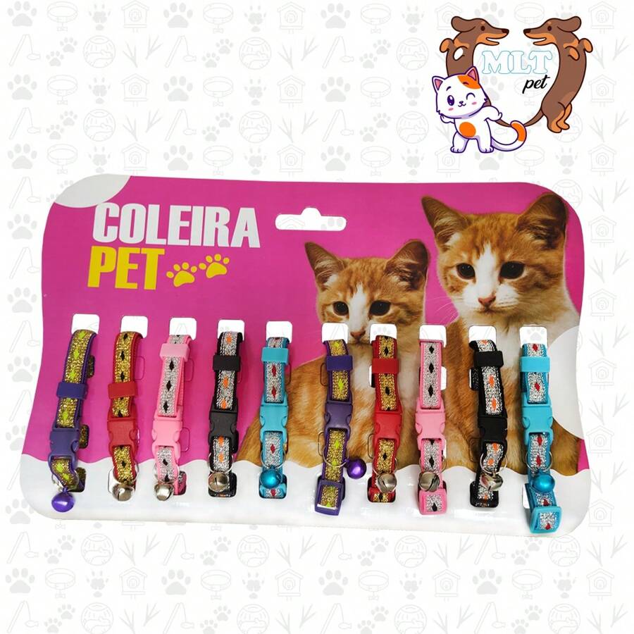 Cat Collar C Glitter Elastic Anti-Hanging - Nhiều màu - Xem 1