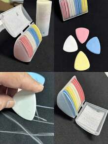 Marcadores de tiza para sastres borrables, lápices de tiza de colores borrables, ideales para coser, bordado, maquillaje y marcado, accesorios de herramientas de costura - Multicolor - Ver 6