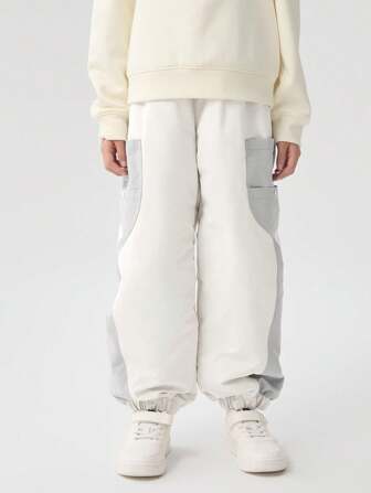 Balabala 男孩和女孩防水裤 2024 年冬季运动长裤