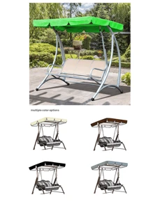 1pc Outdoor Swing Canopy, Garden Patio Yard Swing Top Cover, Oxford Cloth With Waterproof Silver Coating, Protects Swing From Rain, Snow, Dust And Leaves, All-Season (5000mm Waterproof)