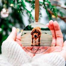 1 pieza Adorno conmemorativo de perro como regalo, adorno de fotos, regalo conmemorativo para amantes de los perros, adorno conmemorativo personalizado de mascotas, retrato de mascota personalizado - Multicolor - Ver 2