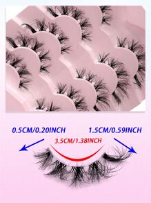 5 Cặp Lông Mi Giả Với Mi Trong Suốt Mi Giả Mỏng Tự Nhiên Mi Giả Trang Điểm Hàng Ngày Mi Giả Mink - màu đen - Xem 2