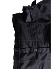 Chamarra De Mezclilla Cazadora Para Hombre Aborregada Caliente Forro Termico Bolsillos - Gris - Ver 3