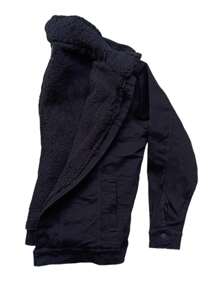 Chamarra De Mezclilla Cazadora Para Hombre Aborregada Caliente Forro Termico Bolsillos - Gris - Ver 2