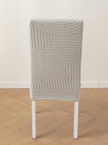 1PC, Swiss Roll, Dark Gray, L-Code Chair Cover, Four Seasons General, Elastic Non-Slip, Computer Chair Cover, Home General, L Code, Office, Stool Cover, Universal Backrest, Chair Cover - Light Grey - View 7