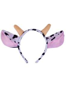 1PC Cartoon Animal Headbands With Ears,Horns, And Hoops-Animal Role Performance Headband Tiger Pig Cat Little Chicken Rabbit Mouse Sheep Cow Monkey Giraffe, Frog, Dog, Bunny, Wolf Headwear, Makeup Party Headwear,Birthday Photo Props, Party,Hairband,Hair Hoop
