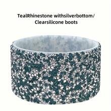 1 件硅胶杯盖图案杯底防撞保护盖，创新设计，使用方便，水钻硅胶杯盖冰王杯盖，运动水壶太空杯底盖，车载水杯硅胶盖，适合居家办公和户外旅行