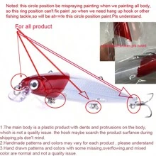 HENGJIA 1pc 11cm 13g Minnow Lure With Inner Laser 3d Eyes, Hard Plastic Artificial Fishing Lure For Slow Sinking Long Casting Jigging Lure - Red and White - View 4