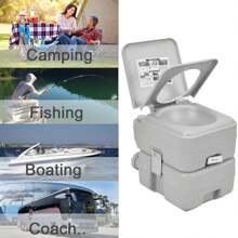 Portable Camping Toilet - 20L Handle Removable Handle Portaloo With Flush For Outdoor Camping Hiking Travel Caravan - Grey - View 7