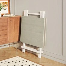 Living And Home Folding Wooden Dining Table - White 100cm W X 60cm D X 74cm H - View 5