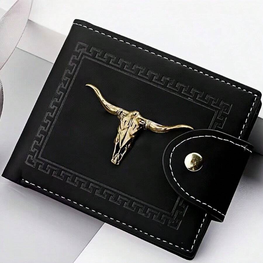 Ví nam thời trang và thanh lịch họa tiết đầu bò sẫm màu họa tiết chạm nổi hình con nai may mắn, ngắn có nhiều khe cắm thẻ, ví đựng tiền xu đa chức năng có khóa kéo, ví đựng thẻ cá nhân cho sinh viên, ví da thật cho nam, thích hợp làm quà tặng Ngày của cha, ngày lễ tình nhân, lễ tạ ơn, ngày của nhà giáo, sinh viên đại học, quà tặng sinh nhật cho anh em, quà tặng Giáng sinh, thích hợp cho mọi quý ông và quý bà, nhiều khe cắm thẻ, phong cách công sở giản dị, quà tặng sinh nhật, quà tặng tốt nghiệp, quà tặng Ngày của cha