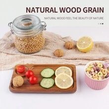 Wooden Tray, Rectangular Cake & Dessert Platter, Suitable For Restaurant, Family Gathering, Cake Display, Storage In Kitchen, Bedroom, Living Room - Brown - View 4