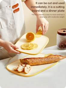 1PC Multifunctional Double-Sided Cutting Board, Kitchen Can Hang Anti Slip Thickened Classification Cutting Board, Vegetable, Fruit And Meat Cutting Board - Yellow - View 8