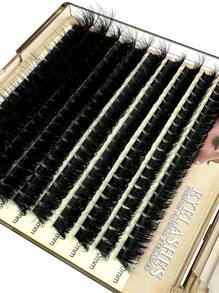200pcs/140pcs Luxury Russian Lash DD Curl False Eyelashes 30D/40D/50D/60D/80D/100D/200D Fluffy Faux Mink Lash Extension DIY Kit, 0.07mm Thick, Natural Cluster Look, Reusable, D Curl, Mixed Length 10-18mm, Makeup Tools For Beginners