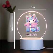 1 件装 美丽定制台灯夜灯 生日独角兽 适用于卧室装饰灯 圣诞礼物