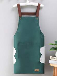 1pc Waterproof & Oil-Resistant Cooking Apron, Fashionable Home Kitchen Adult Apron, Women's Style, Suitable For Cooking, Restaurant And Workplace - Multicolor - View 2
