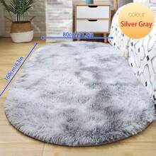 1 tấm thảm hình bầu dục mềm mại chống trượt cho phòng ngủ, phòng khách, lối vào - Thảm hình chữ nhật nhuộm loang lổ, thảm trang trí nhà diện tích lớn, thảm nhỏ - thuốc nhuộm cà vạt màu xám - Xem 11