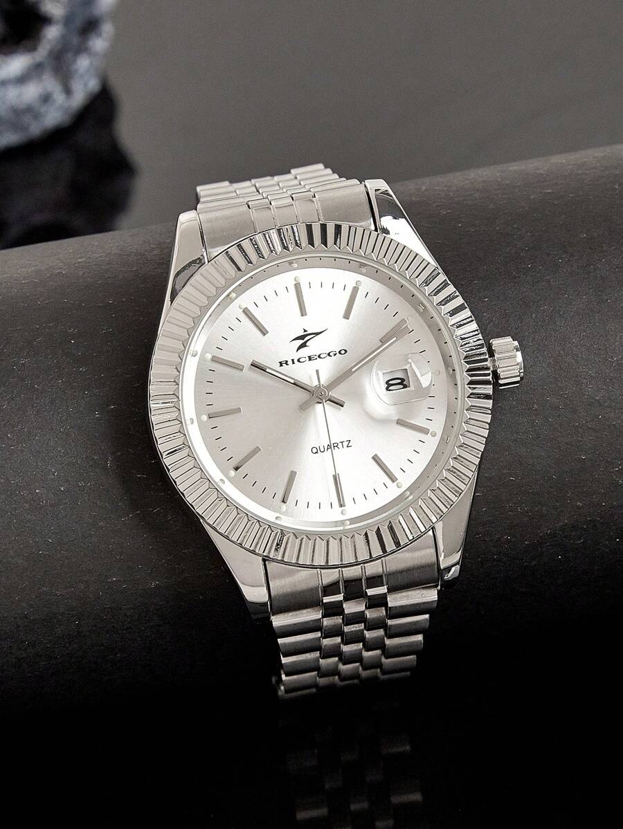 RICECGO 1pc Men's Classic Quartz Watch, Suitable For Daily Wear, Business Meetings, Gift