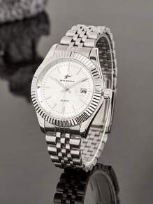 RICECGO 1pc Men's Classic Quartz Watch, Suitable For Daily Wear, Business Meetings, Gift