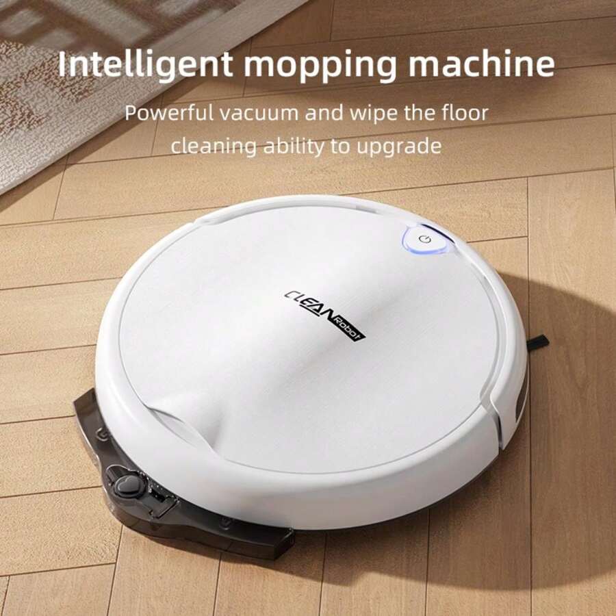 Aspiradora robot inteligente y totalmente automática, diseñada para uso doméstico, aspiradora eficiente con funciones de barrido, aspirado y trapeado en 3 en 1, limpieza integral del hogar