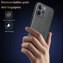 奢华PU皮革手机壳，兼容 16/16E/15/15 Pro Max/14 Plus/13 Pro/12/11/Xs Max/Xr/8/7 Plus/SE2/SE3、S25 Ultra/S24 Ultra/S24+/S23 Plus/S22+/S21 FE/S20 Plus/Note10/Note20 - 黑色 - 查看 5