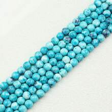 4/6/8/10/12mm High Quality Natural Agate Hole Blue Stone Round Beads For DIY Bracelet Necklace Earring Jewelry Making Accessories - Rainweed Stone Hole Blue - View 8